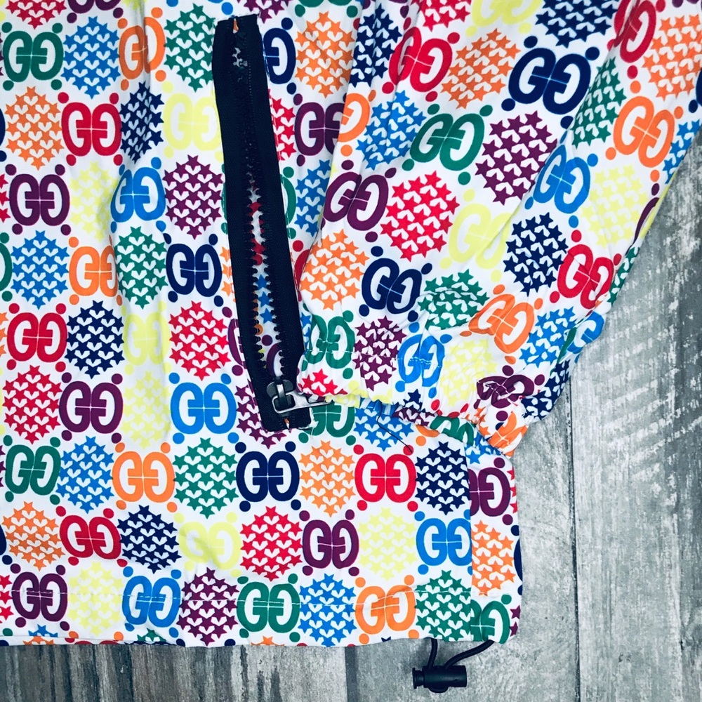 Neon Lightweight Windbreaker Hooded Rain Jacket - Picture 3 of 4